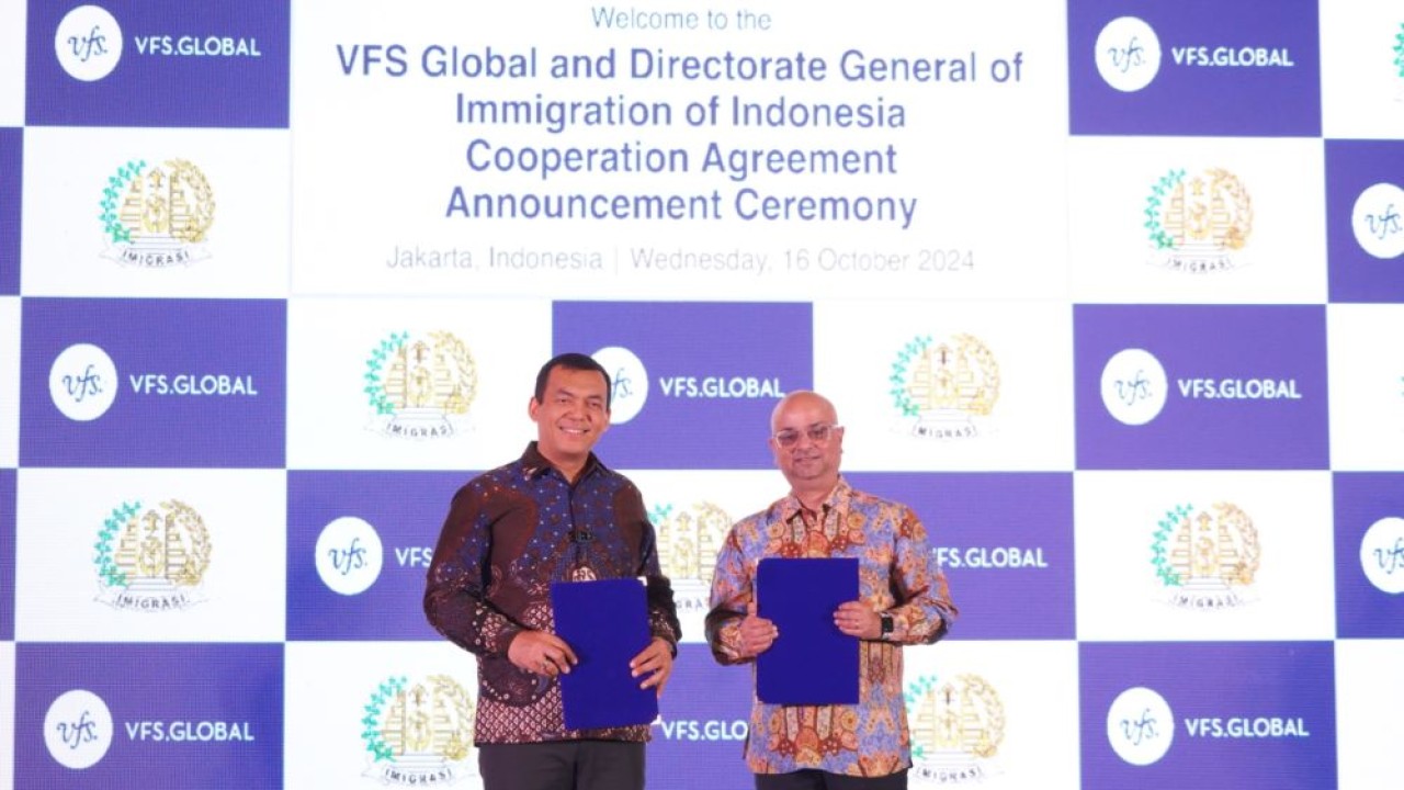 Direktorat Jenderal (Ditjen) Imigrasi meresmikan kerja sama dengan VFS Global. (Foto: Istimewa)