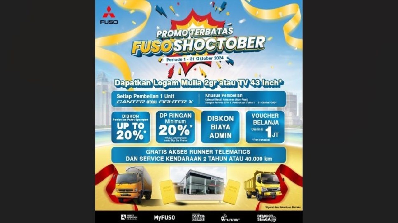 Promo Shocktober bisa didapatkan oleh seluruh konsumen Mitsubishi Fuso di seluruh Indonesia. (Foto: Istimewa)