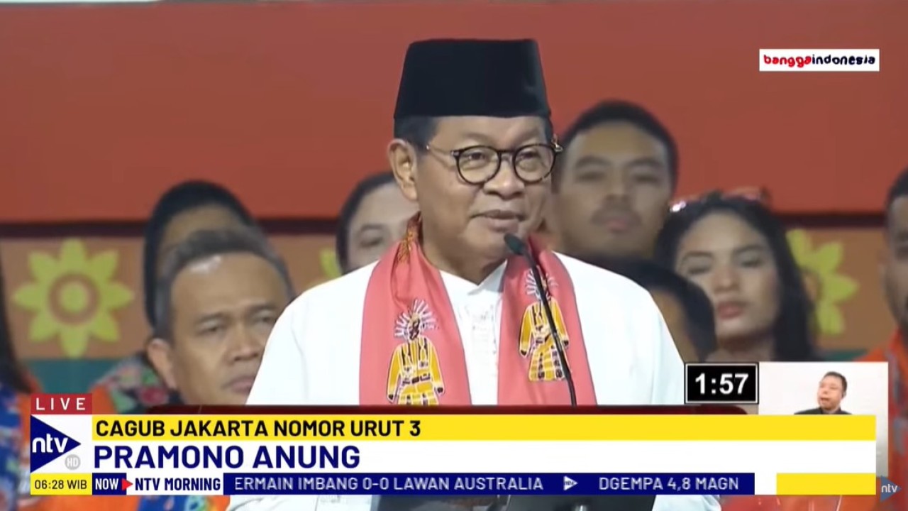 Calon Gubernur DKI Jakarta nomor urut 3 Pramono Anung.