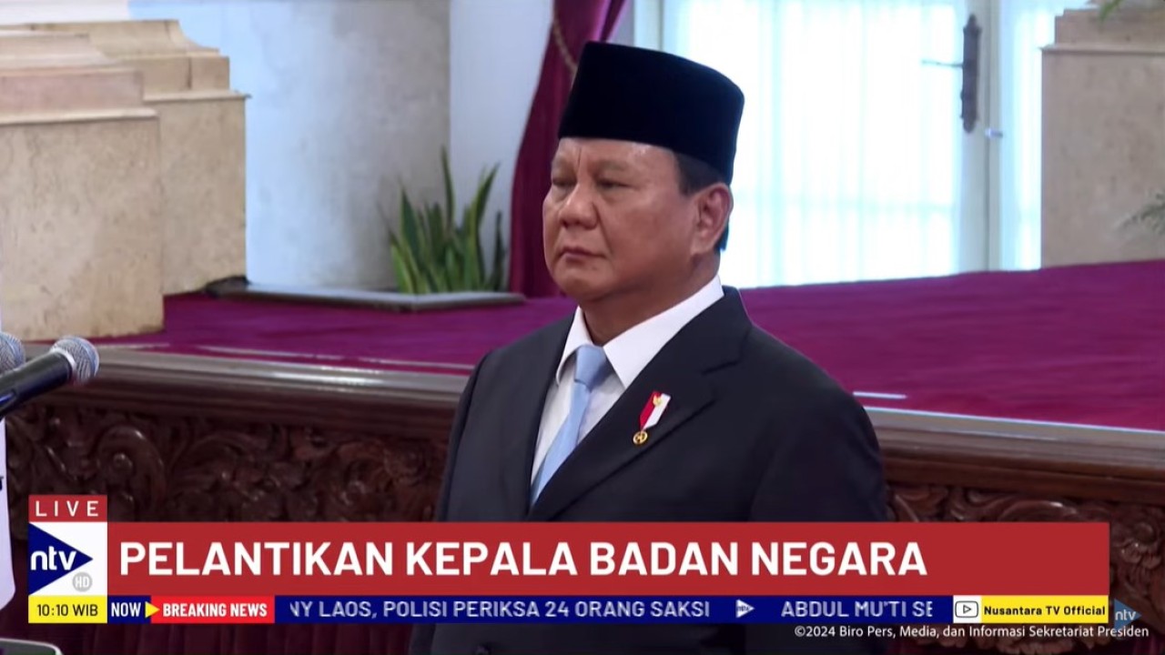 Presiden Prabowo Subianto melantik sejumlah tokoh menjadi Utusan Khusus Presiden, di Istana Negara, Jakarta, Selasa (22/10/2024).