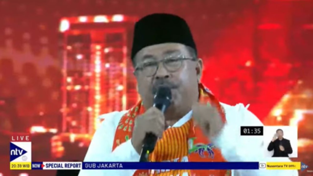 Calon wakil gubernur nomor urut tiga Rano Karno