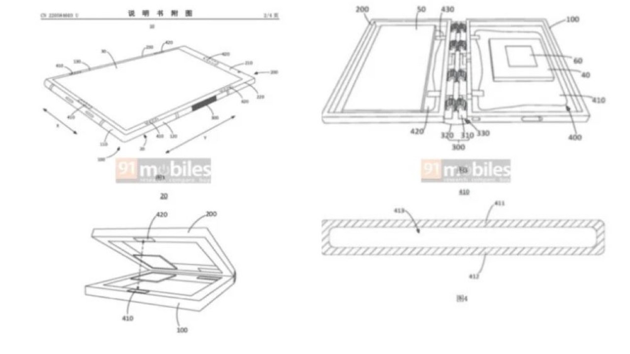 Realme tampaknya sedang menggarap ponsel lipat yang ini diketahui dalam paten baru. (Foto: Gizmochina)