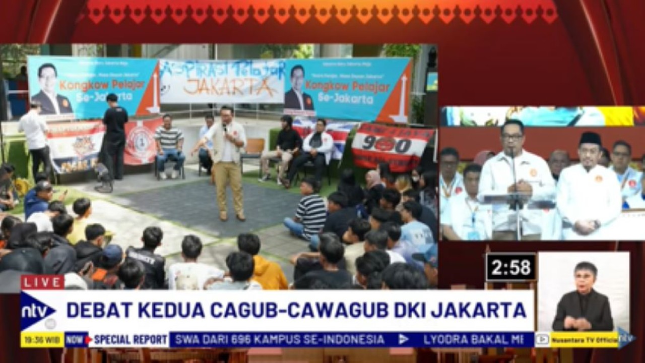 Pasangan cagub dan cawagub Jakarta nomor urut satu, Ridwan Kamil-Suswono