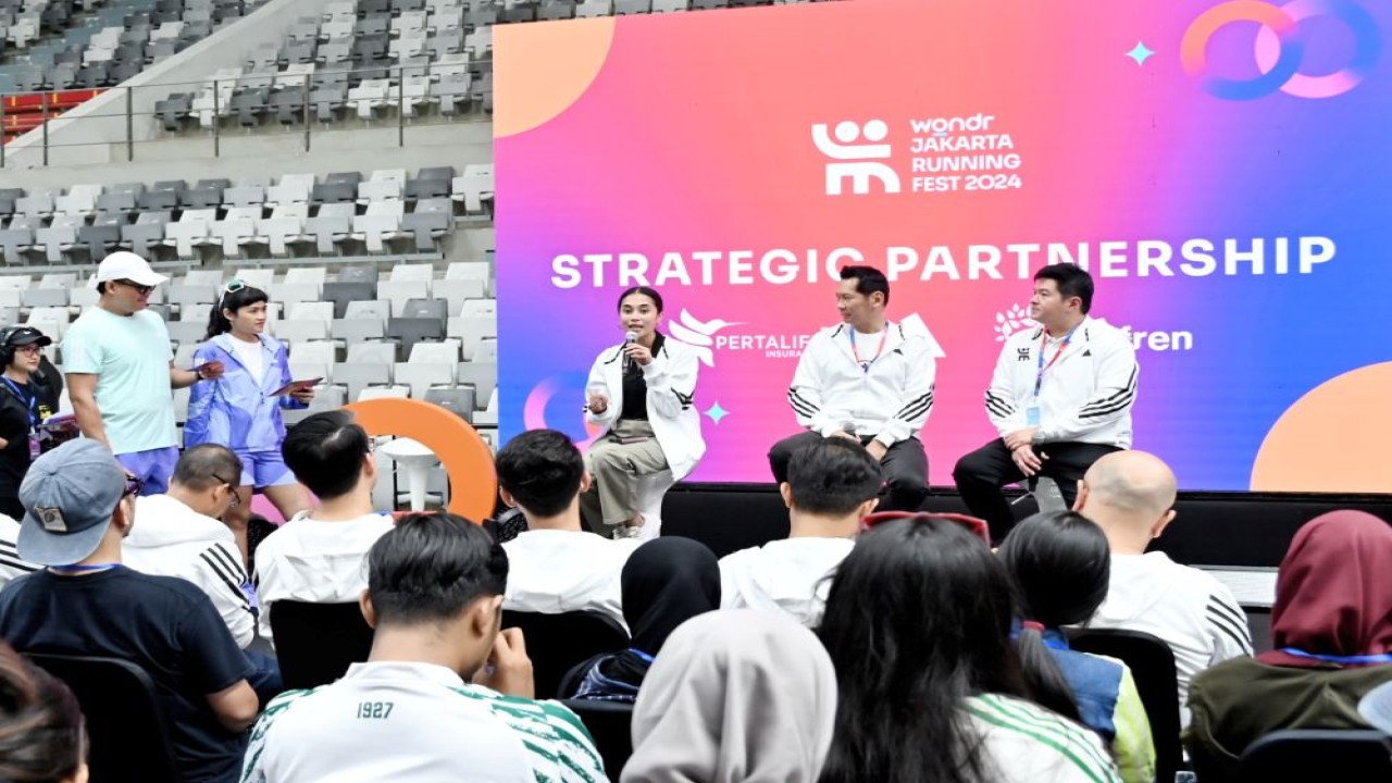 Ratih Wijaya , Corporate Communication PertaLife Insurance saat konferensi pers pembukaan JRF 2024 di Istora Senayan, Jakarta pada Kamis (10/10/2024)/Foto: Istimewa