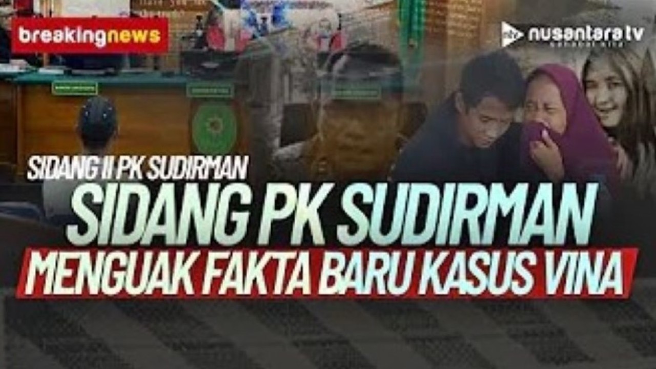 Breaking News sidang PK Sudirman terpidana kasus Vina di Pengadilan Negeri (PN) Cirebon, Jawa Barat. (Foto: Tangkapan layar NTV)