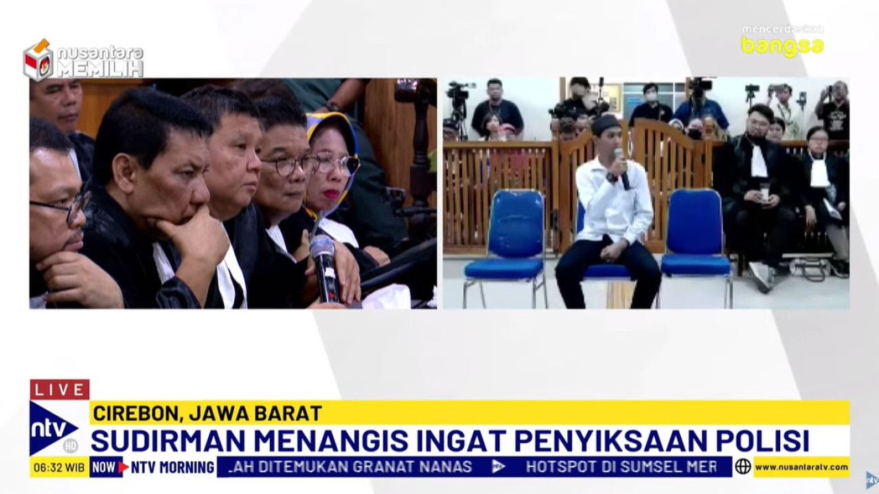 Tangis Sudirman, salah satu terpidana kasus kematian Vina dan Eky pecah saat menceritakan dirinya mendapat kekerasan dari polisi untuk mengaku menjadi pelaku pembunuhan terhadap Vina dan Eky.