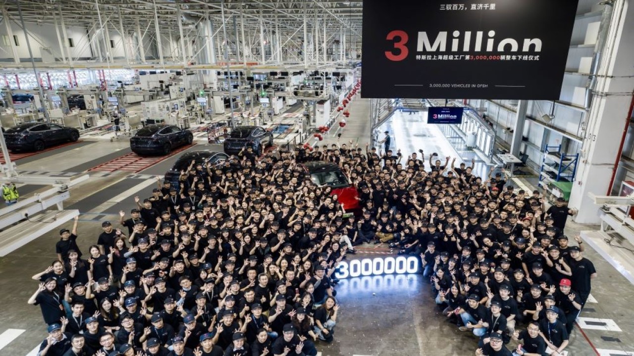 Gigafactory Tesla di Shanghai mencapai tonggak sejarah produksi 3 juta mobil. (Foto: Teslarati)