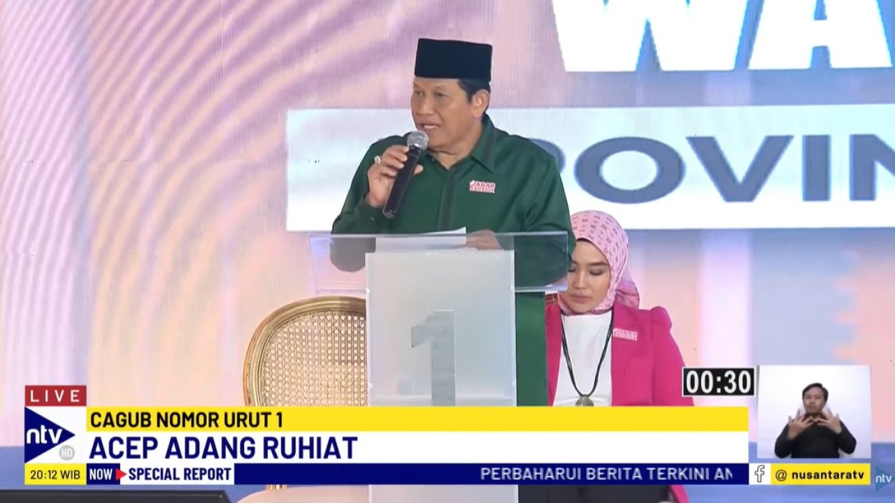 Calon Gubernur Jawa Barat nomor urut 1 Acep Adang Ruhiat.