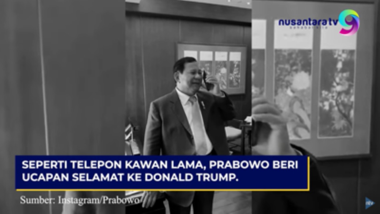 Presiden Prabowo Subianto ucapkan selamat via telepon kepada Donald Trump yang terpilih menjadi Presiden AS