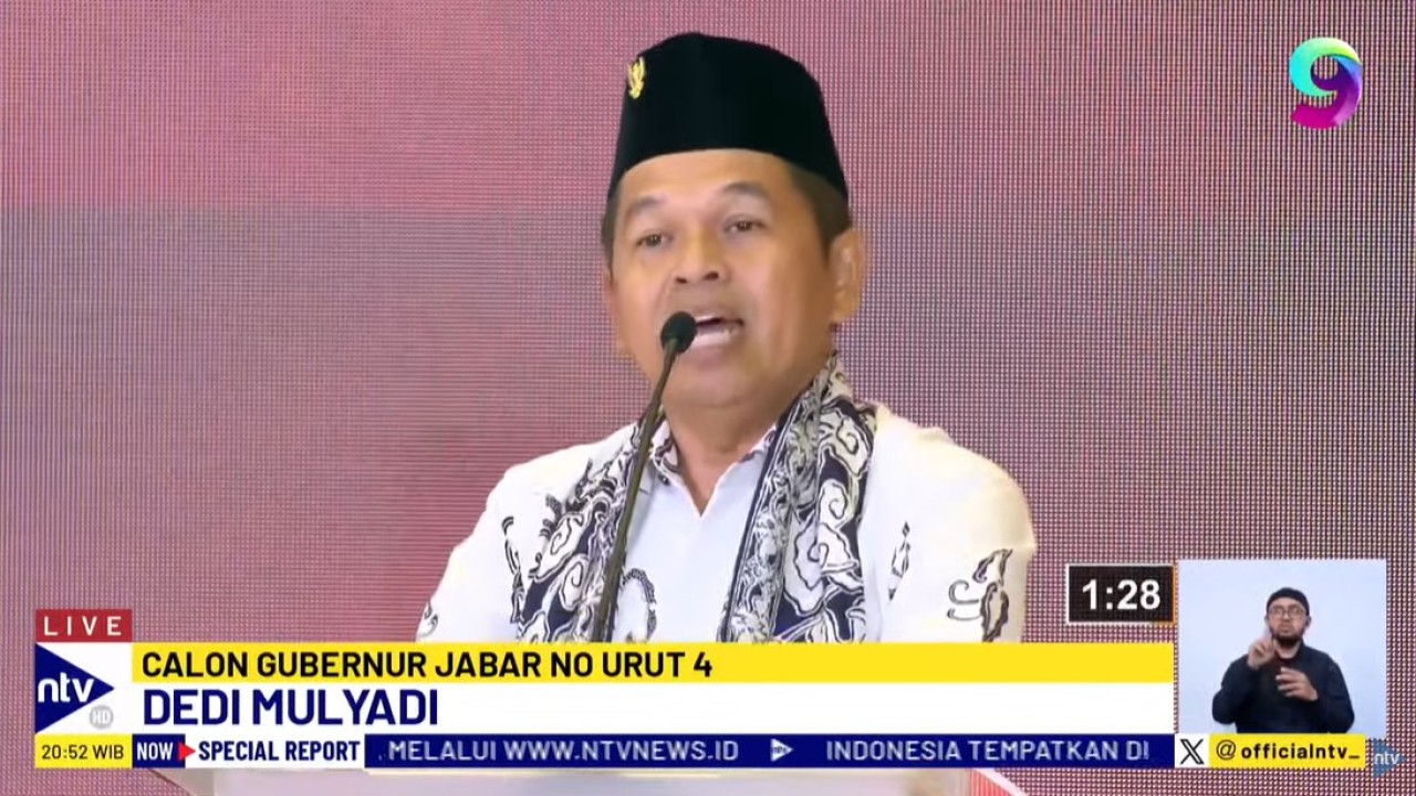 Calon Gubernur (Cagub) Jawa Barat (Jabar) nomor urut 4, Dedi Mulyadi.