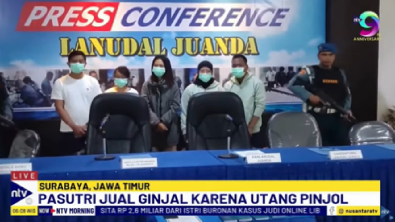 Pasutri ditangkap karena menjual ginjal akibat terlilit utang pinjol/tangkapan layar NTV