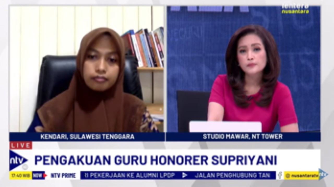 Guru Supriyani dalam Dialog NTV Prime di NusantaraTV/tangkapan layar NTV