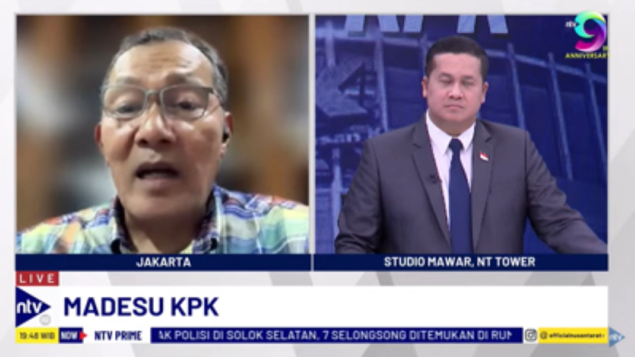 Eks Pimpinan KPK, Saut Situmorang dalam Dialog NTV Prime di NusantaraTV/tangkapan layar