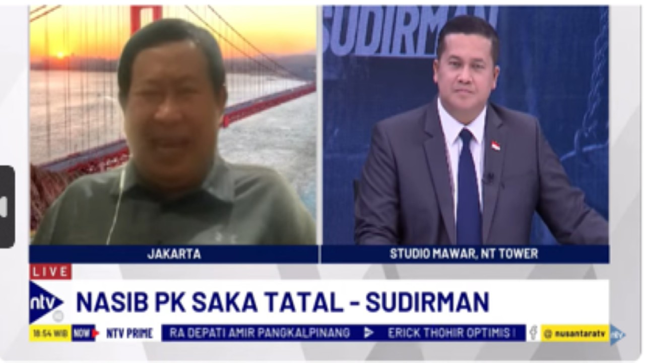 Mantan Kabareskrim Polri Komjen Pol (Purn) Susno Duadji pada Dialog NTV Prime di NusantaraTV/tangkapan layar NTV