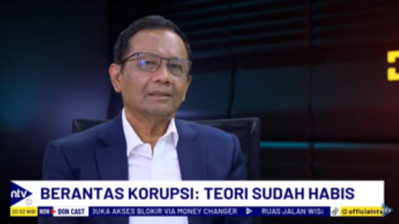 Mantan Menkopolhukam Mahfud MD dalam acara DinCast di NusantaraTV/tangkapan layar NTV