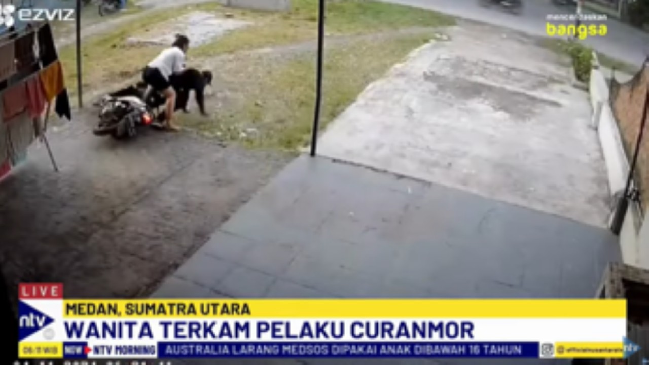 Wanita di Medan dengan penuh keberanian gagalkan aksi pencurian sepeda motor dengan menerjang pelaku