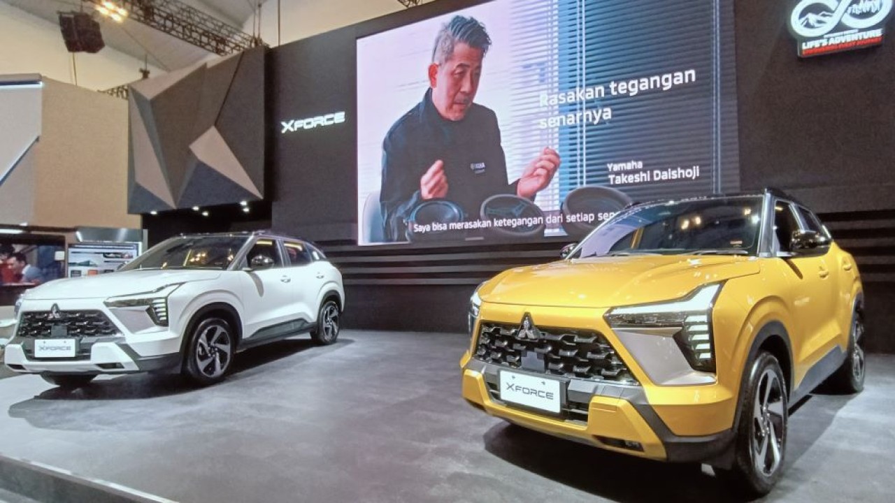 Pameran otomotif MUF GJAW 2024 menjadi ajang MMKSI dalam memperkenalkan varian terbaru Mitsubishi Xforce Ultimate Diamond Sense. (Foto: Adiantoro/NTV)