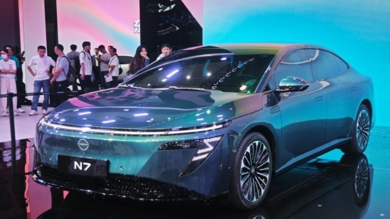 Nissan meluncurkan sedan listrik N7 di Guangzhou Auto Show 2024. (Foto: Istimewa/Car News China)