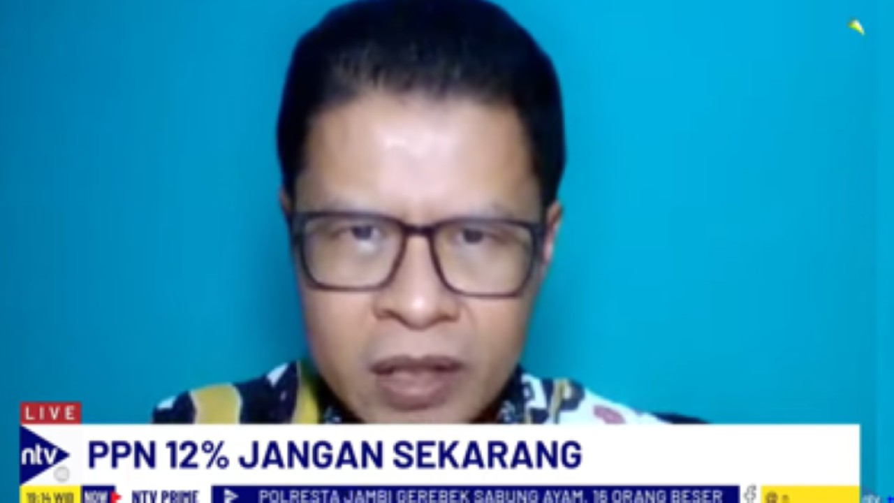 Analis Kebijakan Ekonomi Asosiasi Pengusaha Indonesia (APINDO), Ajib Hamdani dalam Dialog NTV Prime di NusantaraTV/tangkapan layar NTV