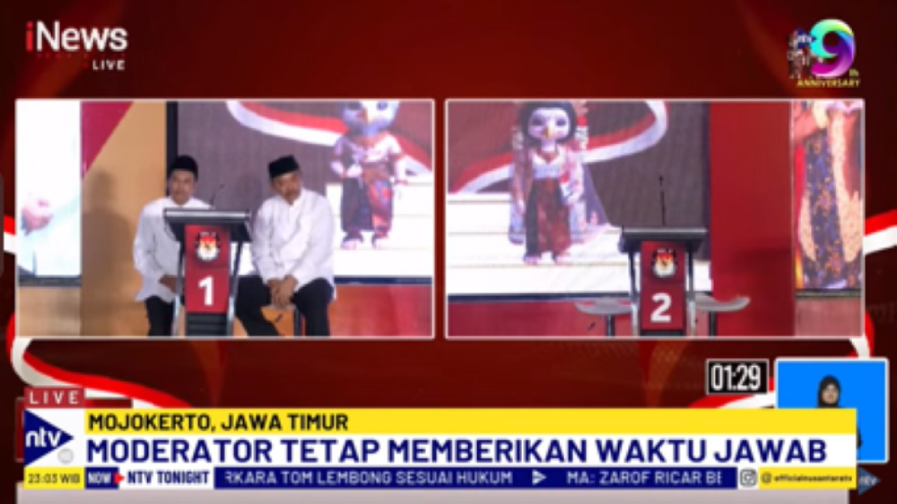 Debat terakhir Pilkada Mojokerto hanya dihadiri satu Paslon dari dua Paslon yang maju kontestasi