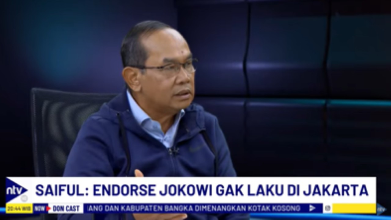 Pendiri Saiful Mujani Research and Consulting (SMRC), Saiful Mujani dalam acara DonCast di NusantaraTV/tangkapan layar NTV