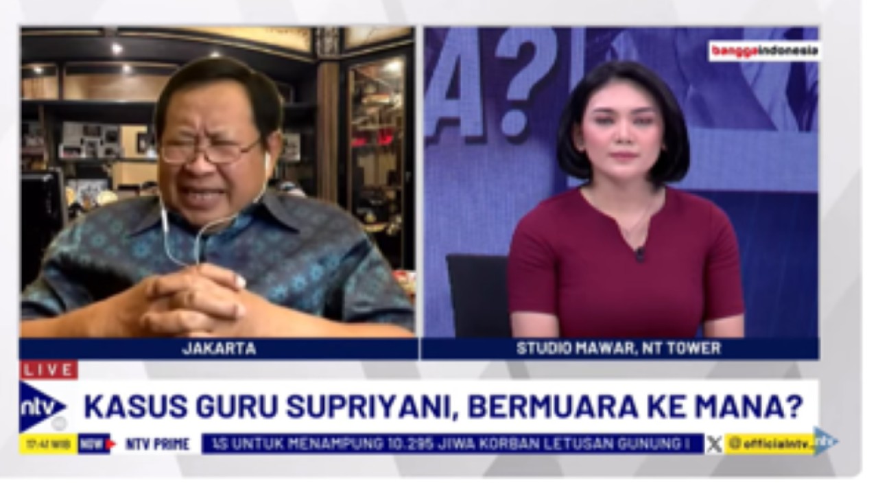 Mantan Kabareskrim Komjen Pol (Purn) Susno Duadji dalam Dialog NTV Prime di NusantaraTV/tangkapan layar NTV