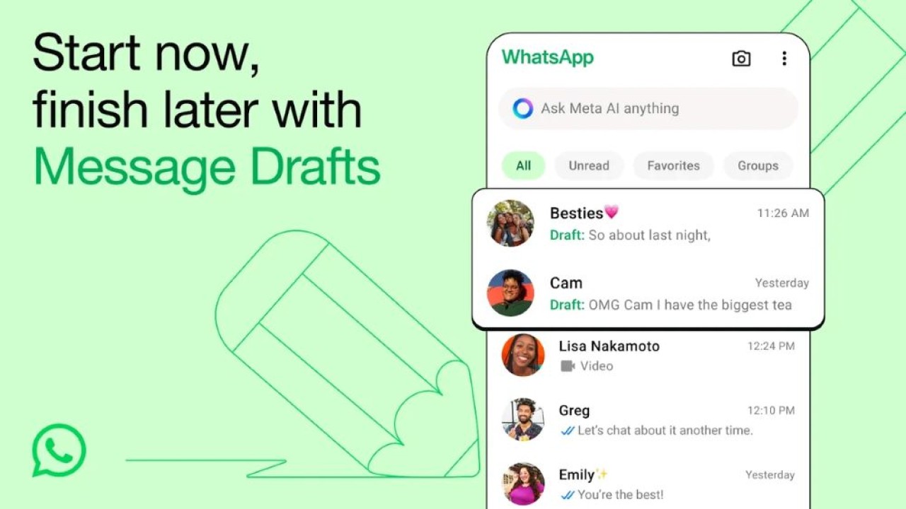 WhatsApp meluncurkan fitur "Message Draft" bagi pengguna. (Foto: Istimewa via Phone Arena)