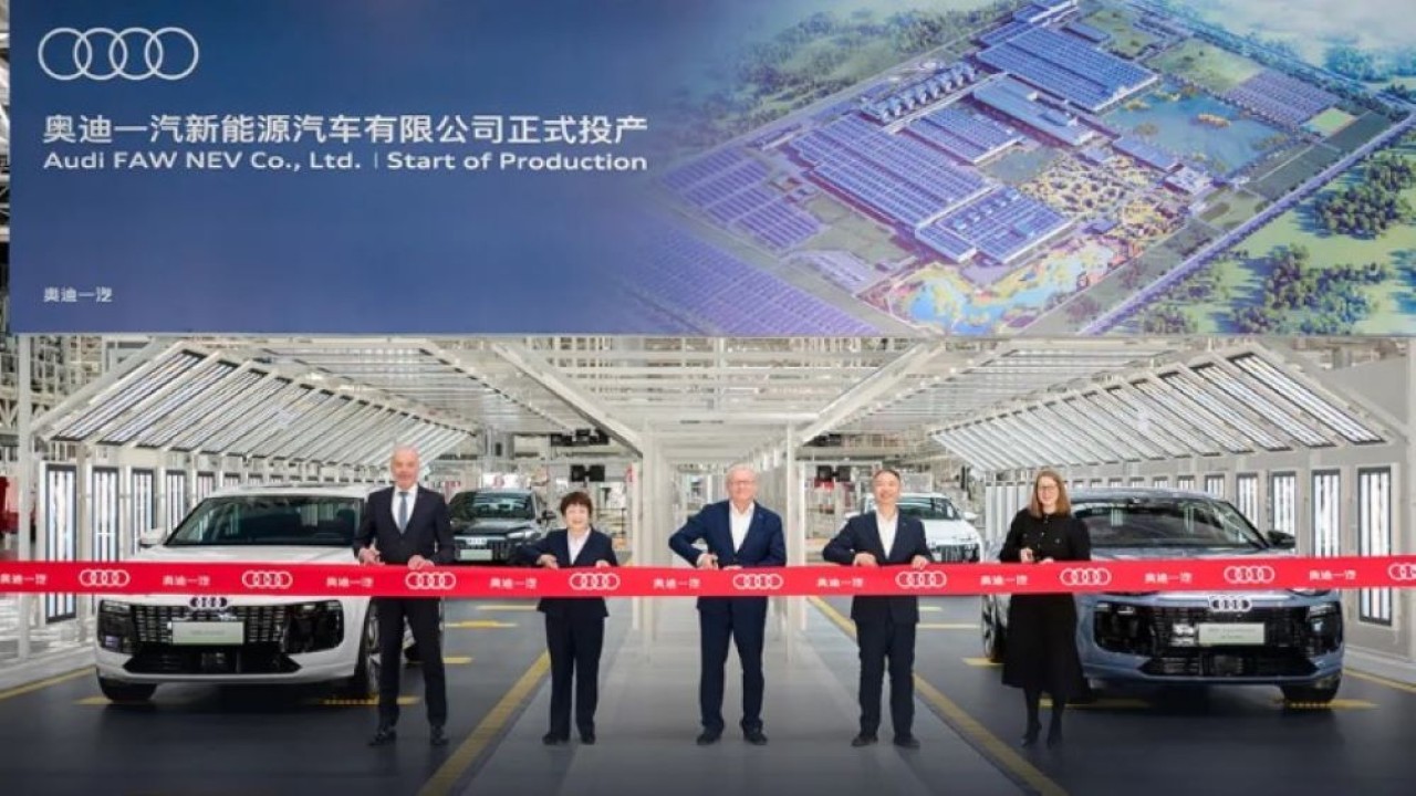 Audi FAW NEV Co., Ltd., secara resmi mulai produksi massal kendaraan listrik. (Foto: Audi FAW NEV)