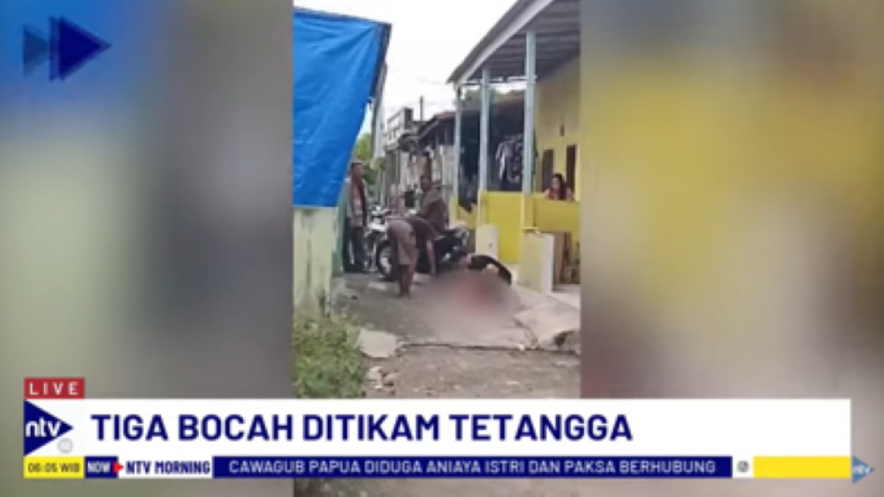 3 bocah menjadi korban penikaman oleh tetangga mereka