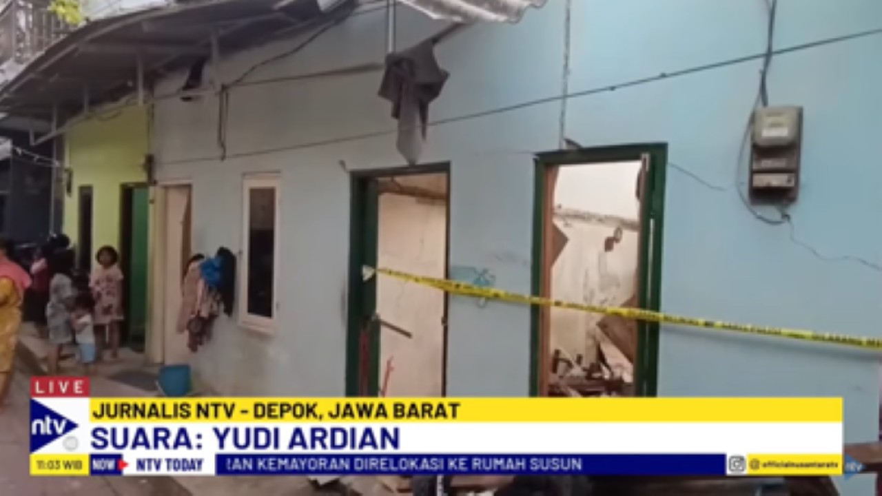 Rumah korban ledakan gas di Depok dipasangi garis polisi