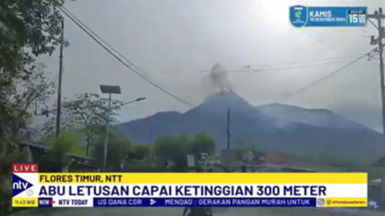 Gunung Lewotobi Laki-laki di NTT erupsi lagi