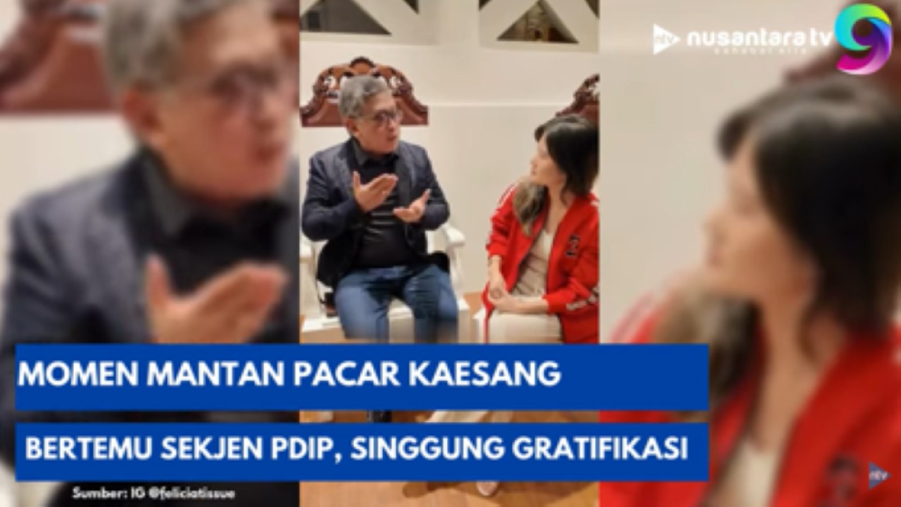 Mantan pacar Kaesang, Felicia Tissue ngobrol dengan Sekjen PDI Perjuangan, Hasto Kristiyanto