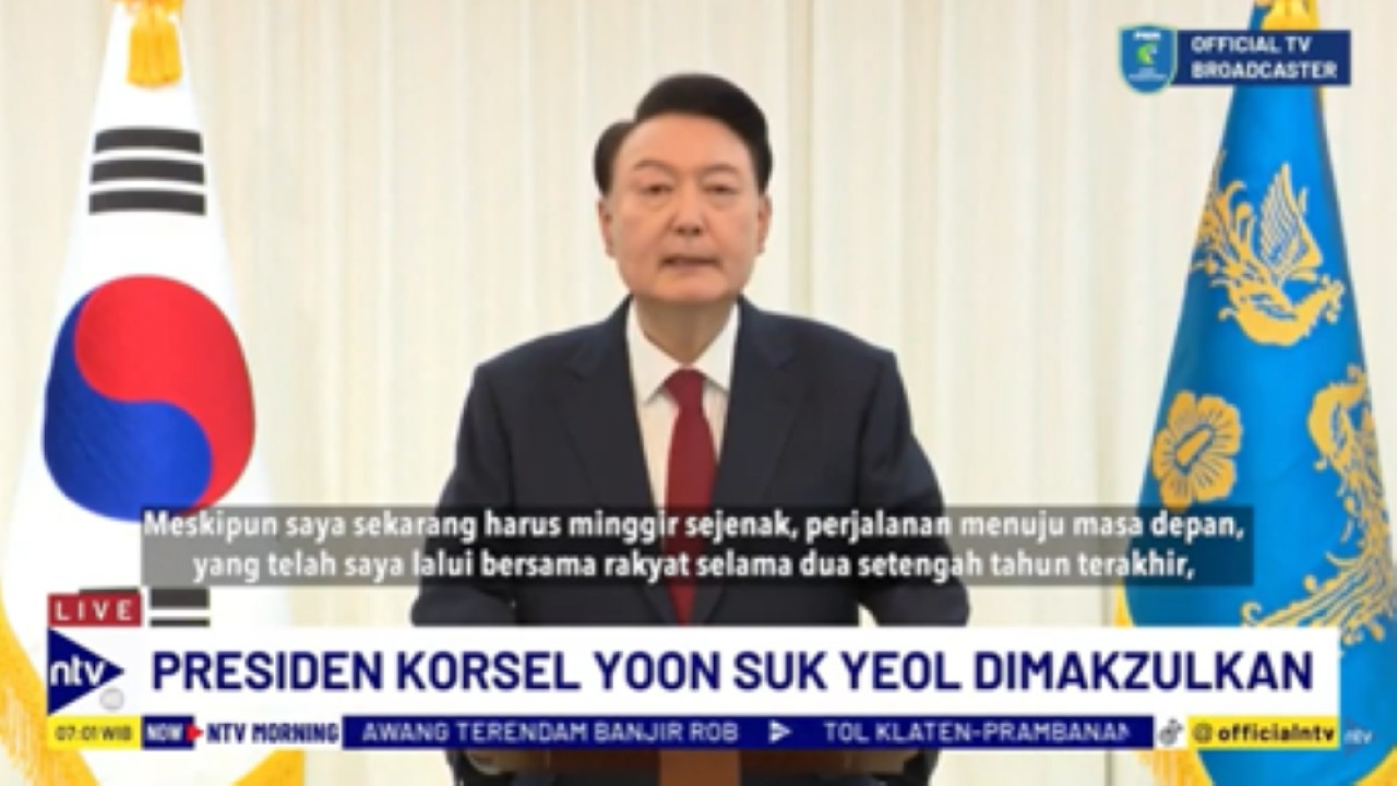 Presiden Korsel Yoon Suk Yeol dimakzulkan