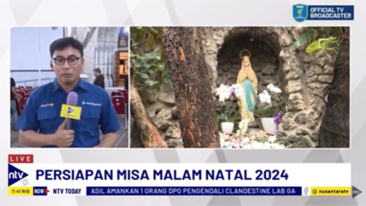 Gereja Katedral Jakarta melakukan persiapan pelaksanaan misa malam Natal 2024