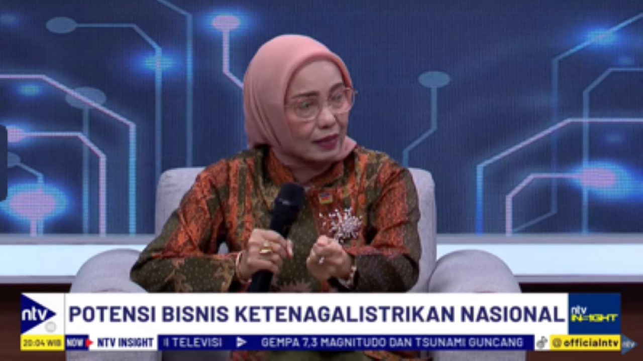 Wakil Ketua I Masyarakat Ketenagalistrikan Indonesia Chairani Rachmatullah dalam NTV Insight di Nusantara TV/tangkapan layar NTV