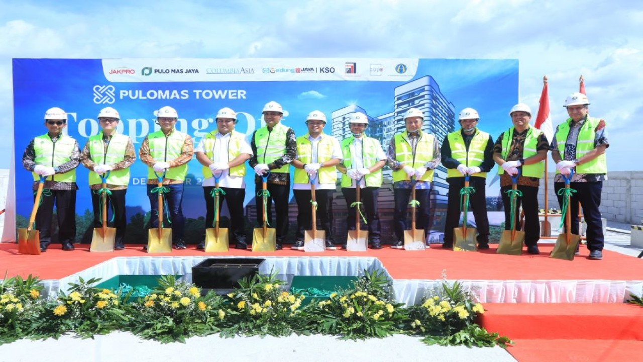 Topping off ceremony Gedung Pulomas Tower/Foto: Istimewa