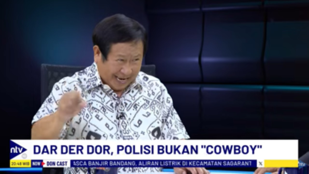 Mantan Kabareskrim Polri Komjen Pol (Purn) Susno Duadji dalam acara DonCast di NusantaraTV/tangkapan layar NTV