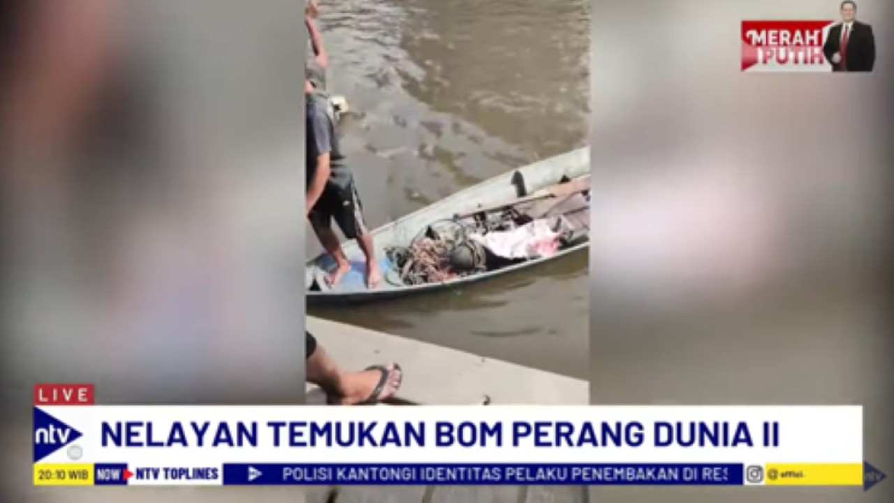 Dua nelayan di Tanjung Balai Sumatera Utara menemukan bom aktif peninggalan perang dunia kedua