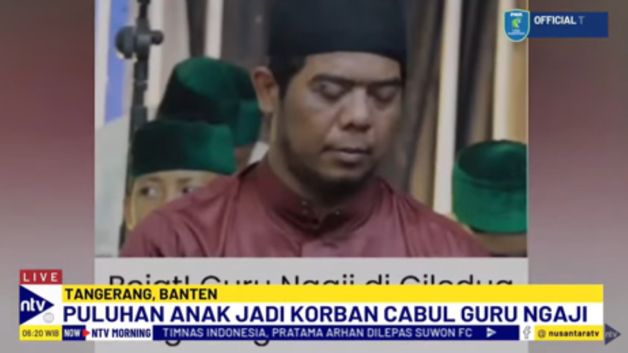 W guru ngaji cabul di Tangerang yang melakukan perbuatan asusila kepada puluhan muridnya