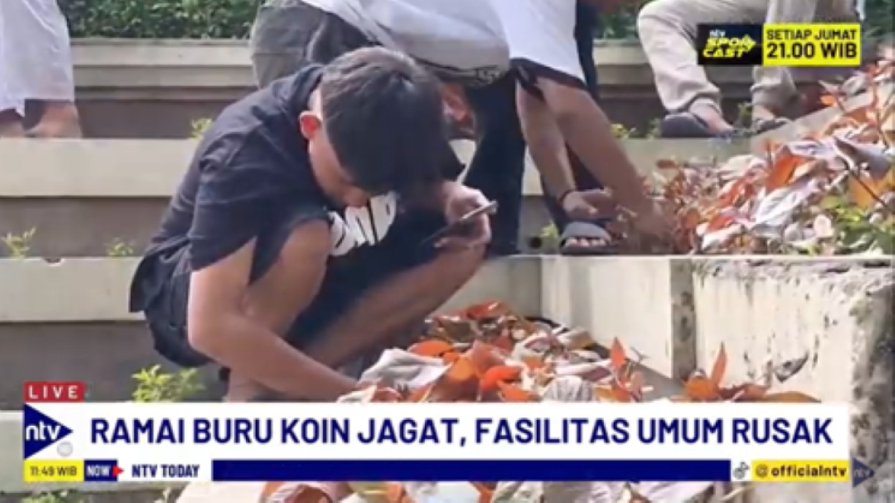 Perburuan Koin Jagat oleh masyarakat mengakibatkan kerusakan fasilitas umum