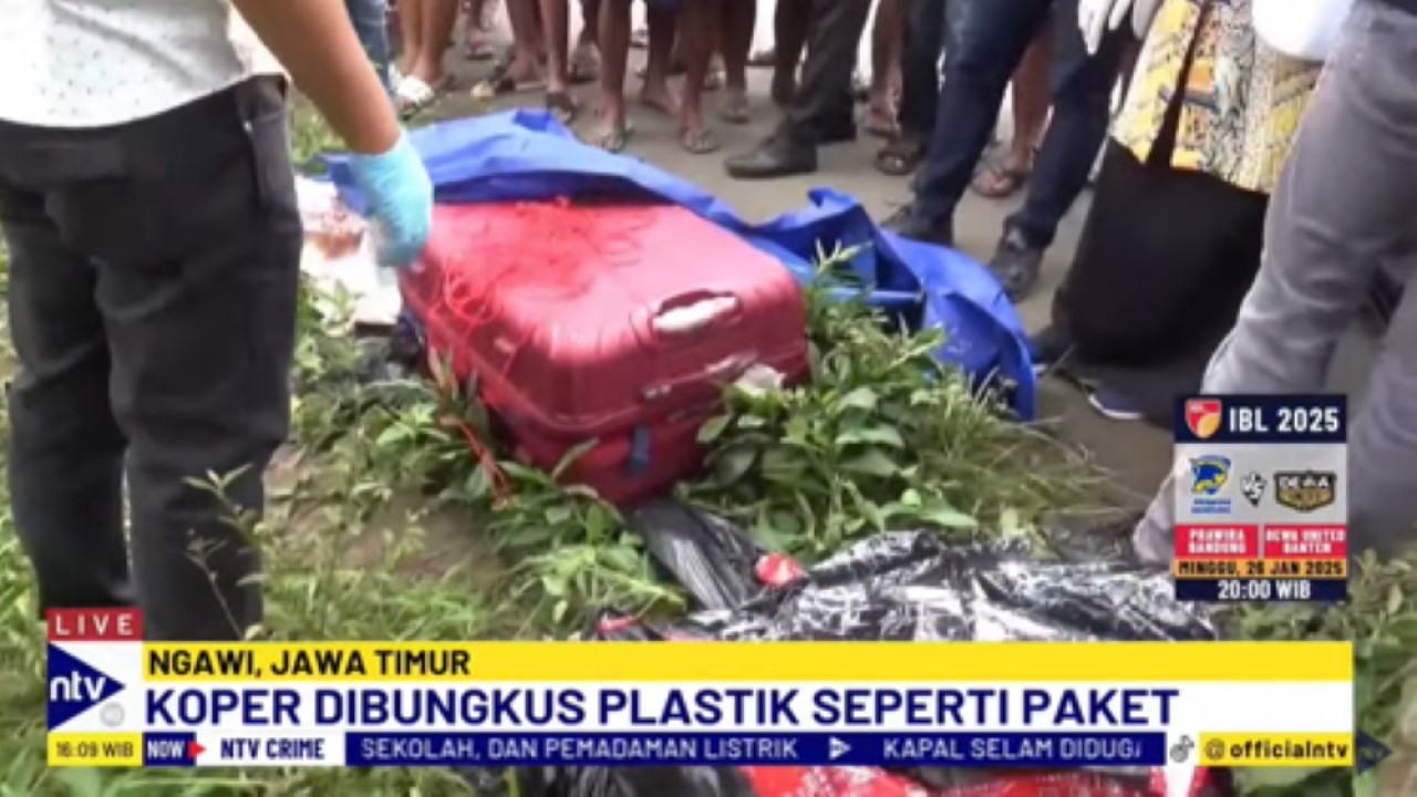 Jasad wanita tanpa busana di dalam koper ditemukan warga tergeletak di tempat pembuangan sampah di daerah Ngawi