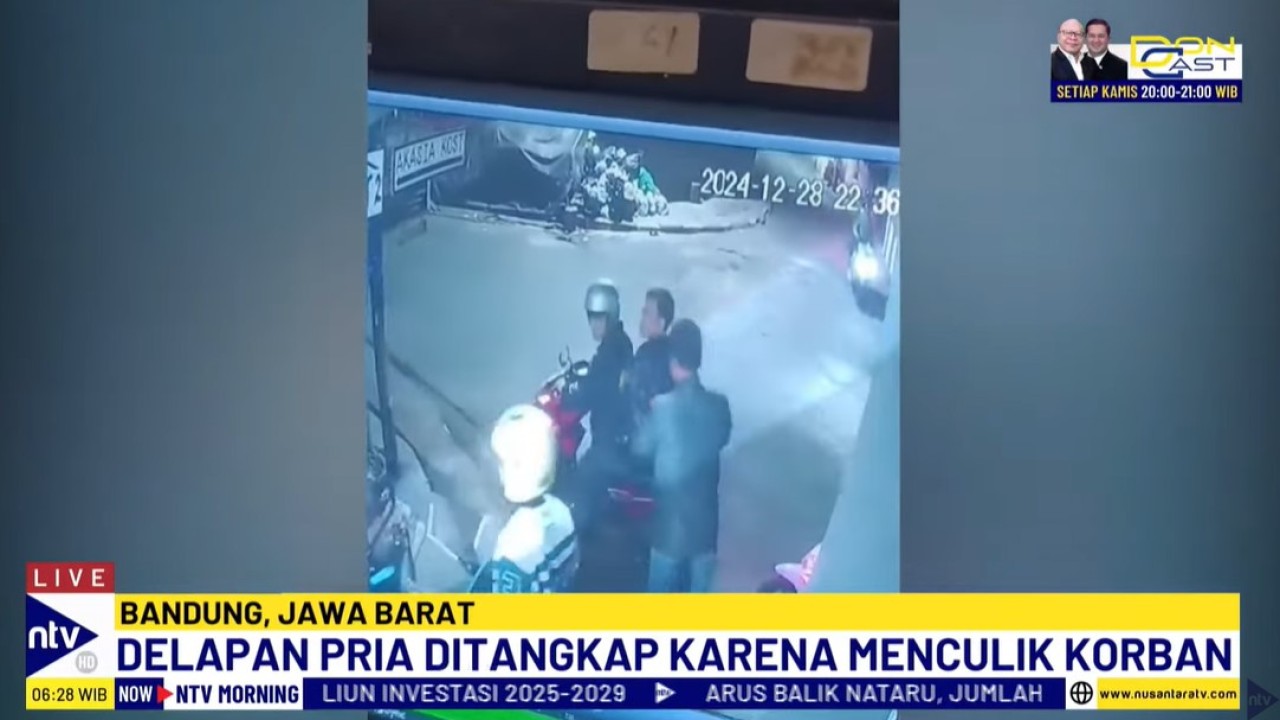 Delapan pria ditangkap Polrestabes Bandung karena diduga terlibat dalam kasus penculikan, penyekapan, dan penganiayaan terhadap seorang pemuda bernama Abdul Ridwan Maulana.