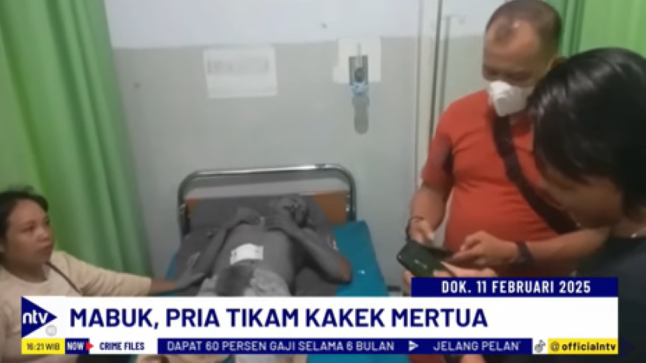 Daeng Sunu harus dirawat di rumah sakit usai menjadi koran penikaman yang dilakukan suami dari cucunya