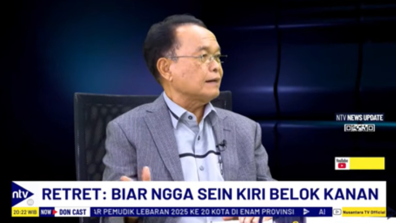 Dirjen Otda Kemendagri 2010-2014/Guru Besar IPDN, Profesor Djohermansyah Djohan ddalam acara DonCast di Nusantara TV