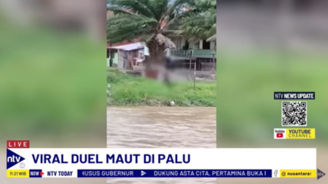 Dua pria terlibat duel maut di pinggir sungai di Palu