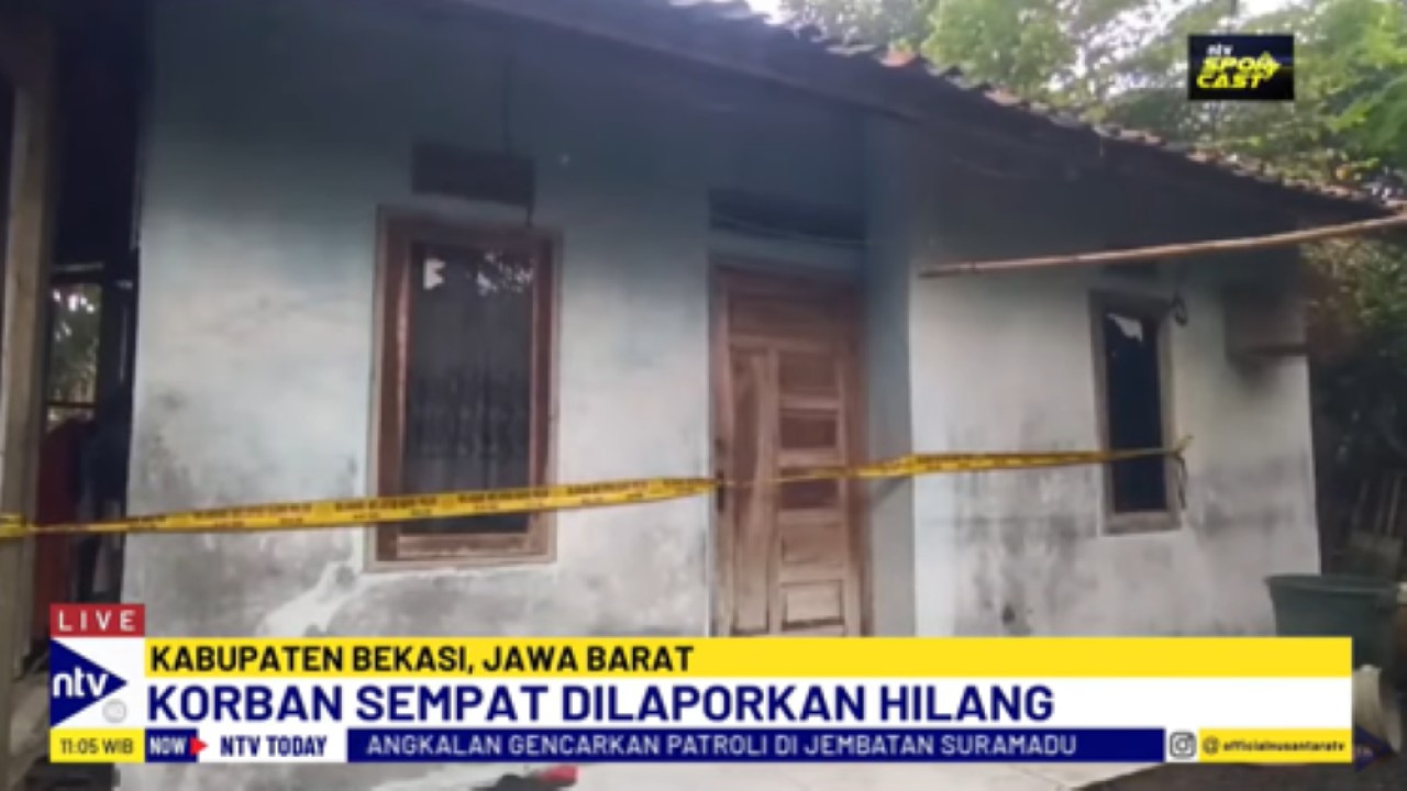 Rumah TKP pembunuhan gadis penagih hutang di Cibarusah dipasangi garis polisi