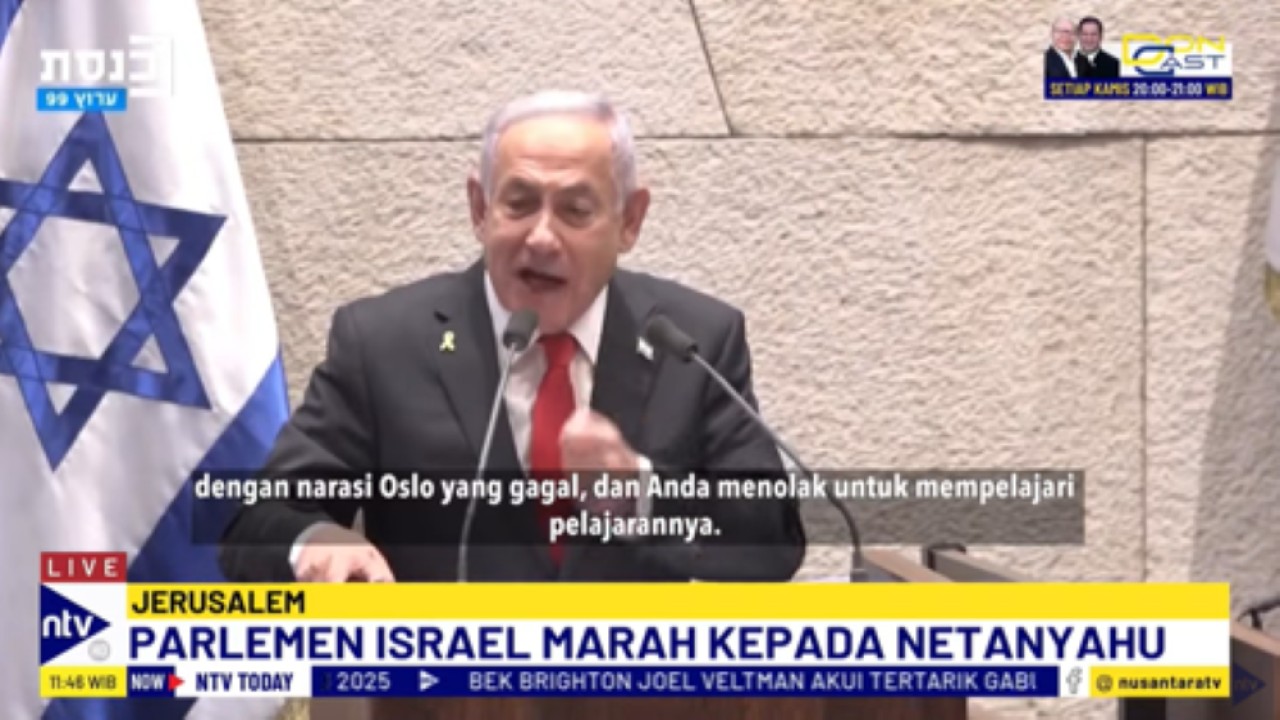 PM Israel Benjamin Netayahu dihujani interupsi oleh oposisi terkait pertukaran sandera dengan Hamas