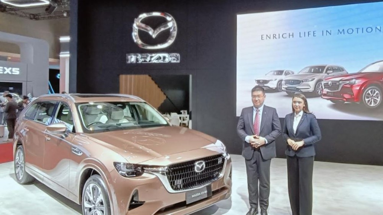 Kehadiran Mazda di IIMS 2025 semakin istimewa dengan peluncuran The All-New Mazda CX-80. (Foto: Adiantoro/NTV)