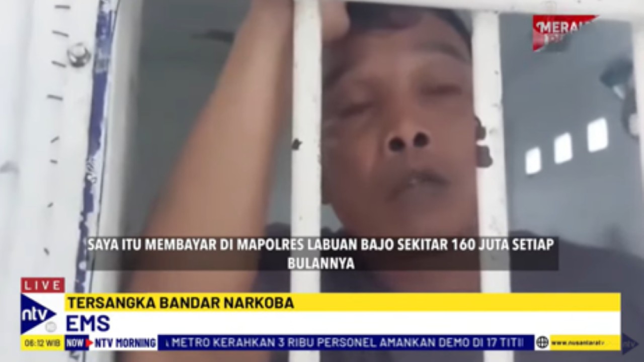 Tersangka bandar narkoba EMS mengaku menyetor uang hingga ratusan juta kepada sejumlah polisi di Polres Labuhan Batu-Sumut