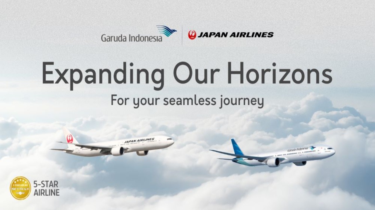 Garuda Indonesia dan Japan Airlines jalin kerja sama Joint Bussiness perkuat jaringan penebangan di Asia Pasifik/Foto: Istimewa